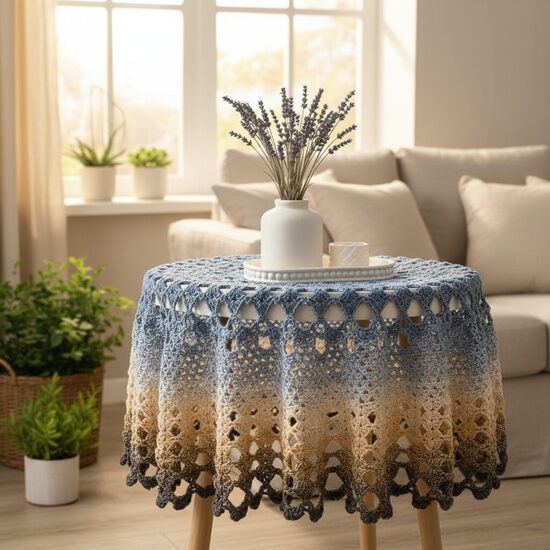 Pelēkzilais galdauts 